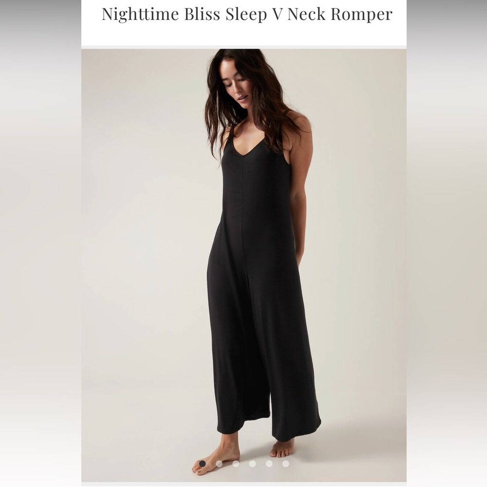 ATHLETA Nighttime Bliss V Neck Romper- Size L